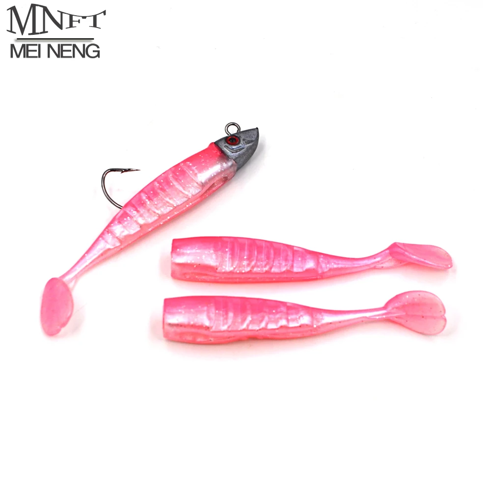 MNFT Señuelo Wobbler con cabeza de plomo y vinilo bicolor