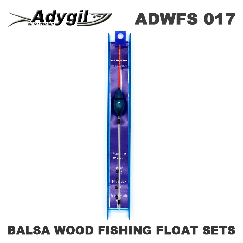 Adygil ADWFS 017 – Flotadores de pesca de madera Balsa con línea y gancho