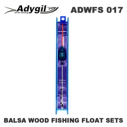 Adygil ADWFS 017 – Flotadores de pesca de madera Balsa con línea y gancho