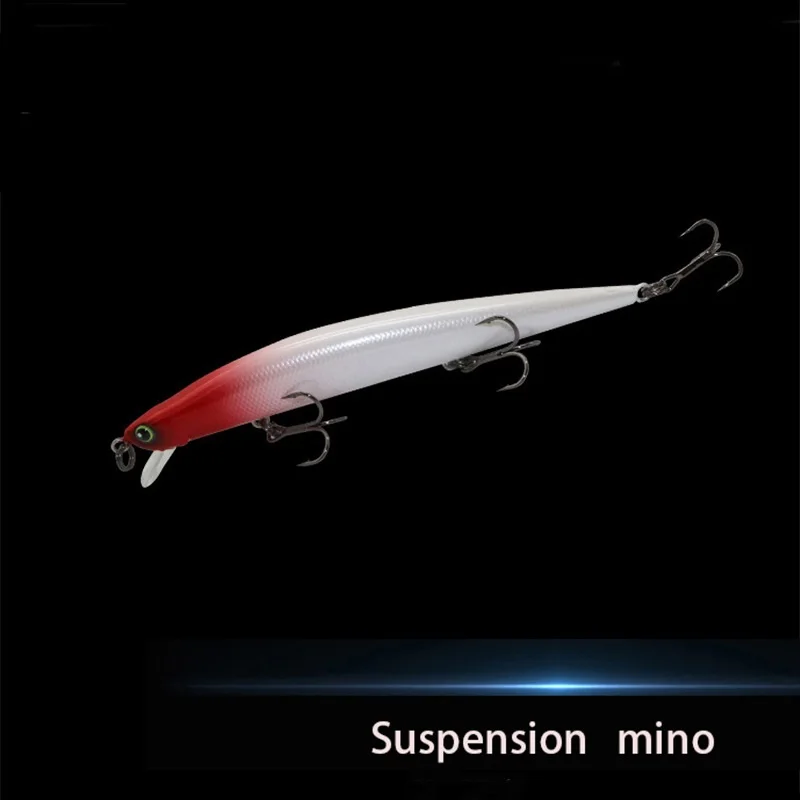 Señuelos de Pesca de descenso lento, cebo biónico de suspensión minnow de 12,5 cm/12g con tres anzuelos triples, Láser de tiro largo, 1 paquete - imagen 5