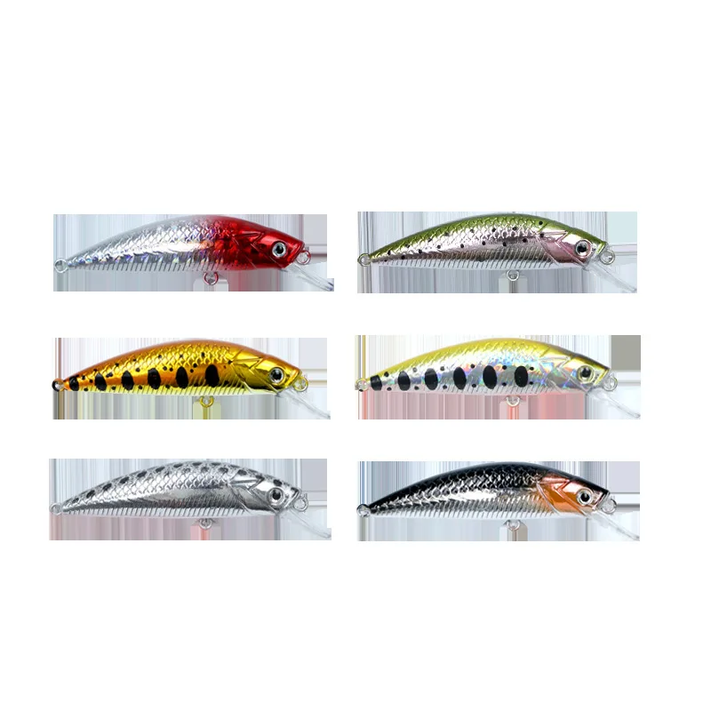 Mini señuelo de pesca de pececillos, 5cm/6,5g, láser artificial, wobbler, duro, manivela, anzuelos triples, aparejos de pesca de lubina, 1 ud. - imagen 5