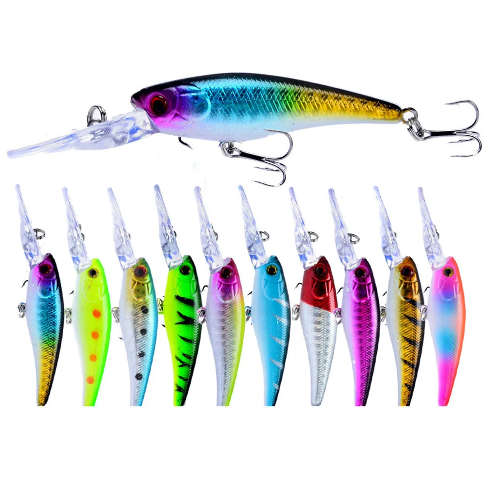 LEOSPORT-cebos duros de plástico, cebos artificiales de 9CM/7,5G, cebos biónicos blandos, cebos de pesca - imagen 2