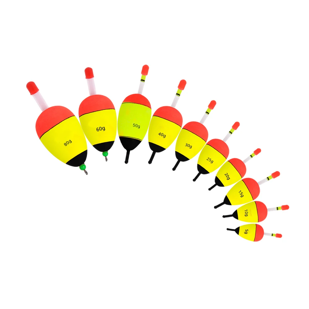 1 Uds 5g 10g 15g 20g 25g 30g 40g 50g 60g 80g flotadores de pesca de espuma luminosa flotador nocturno EVA flotador de espuma grande flotadores de palo de luz - imagen 3