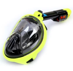 Máscara de buceo submarina compatible con goPro, mascarillas de esnórquel de cara completa, de esnórquel para natación antifugas y antiniebla
