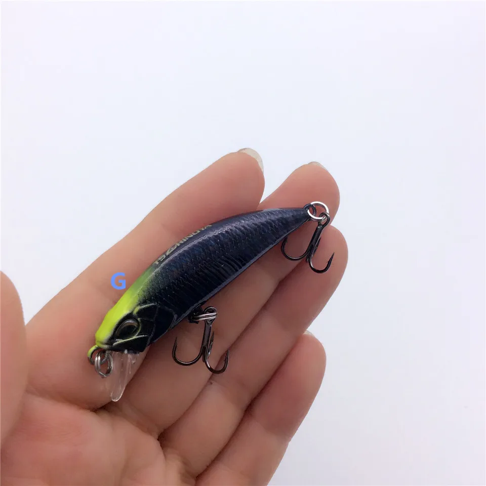 TSURINOYA DW63 cebo duro de 50mm y 5g, Señuelos de Pesca, Minnow, anzuelo triple, cebo Artificial - imagen 3