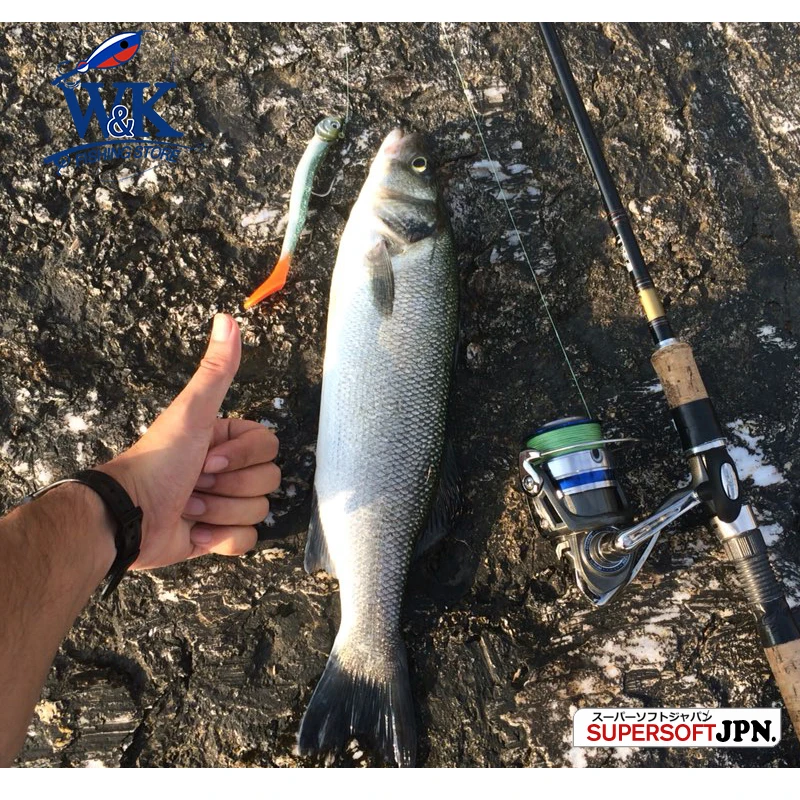 Señuelo de sábalo oscilante con cabeza de anzuelo de 20g, Anguila loca, cebo suave de 11cm, pesca en roca costera definitiva, aparejo JIGS de lubina, señuelo suave Swimbait - imagen 3