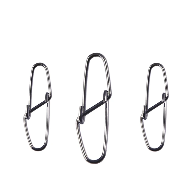 Conector de presión mostrando su cierre de bloqueo y herramientas para aparejos de pesca