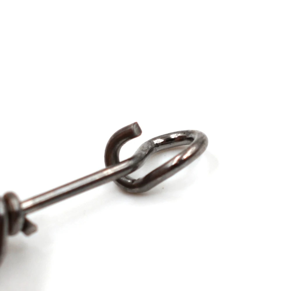 MNFT Clip de conexión rápida de acero inoxidable, enganche de resorte giratorio de pesca, abrazadera, hebilla, conector, accesorio de aparejos, 50 Uds. - imagen 4