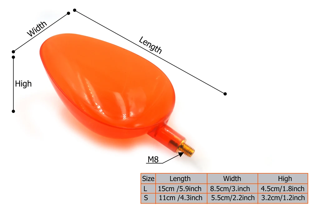 MNFT 2 uds cuchara de cebo L S Combo pesca de carpa herramienta de cebo de pescado 8mm hilo lanzamiento cucharas - imagen 2