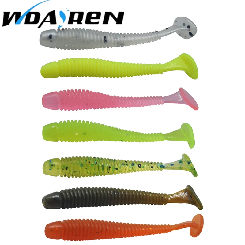 Señuelos blandos de pesca, cebo blando para lubina, Swimbait, Craws, Swing Impact, carpa, Mosca, 100 Uds./45mm/0,7g - imagen 2