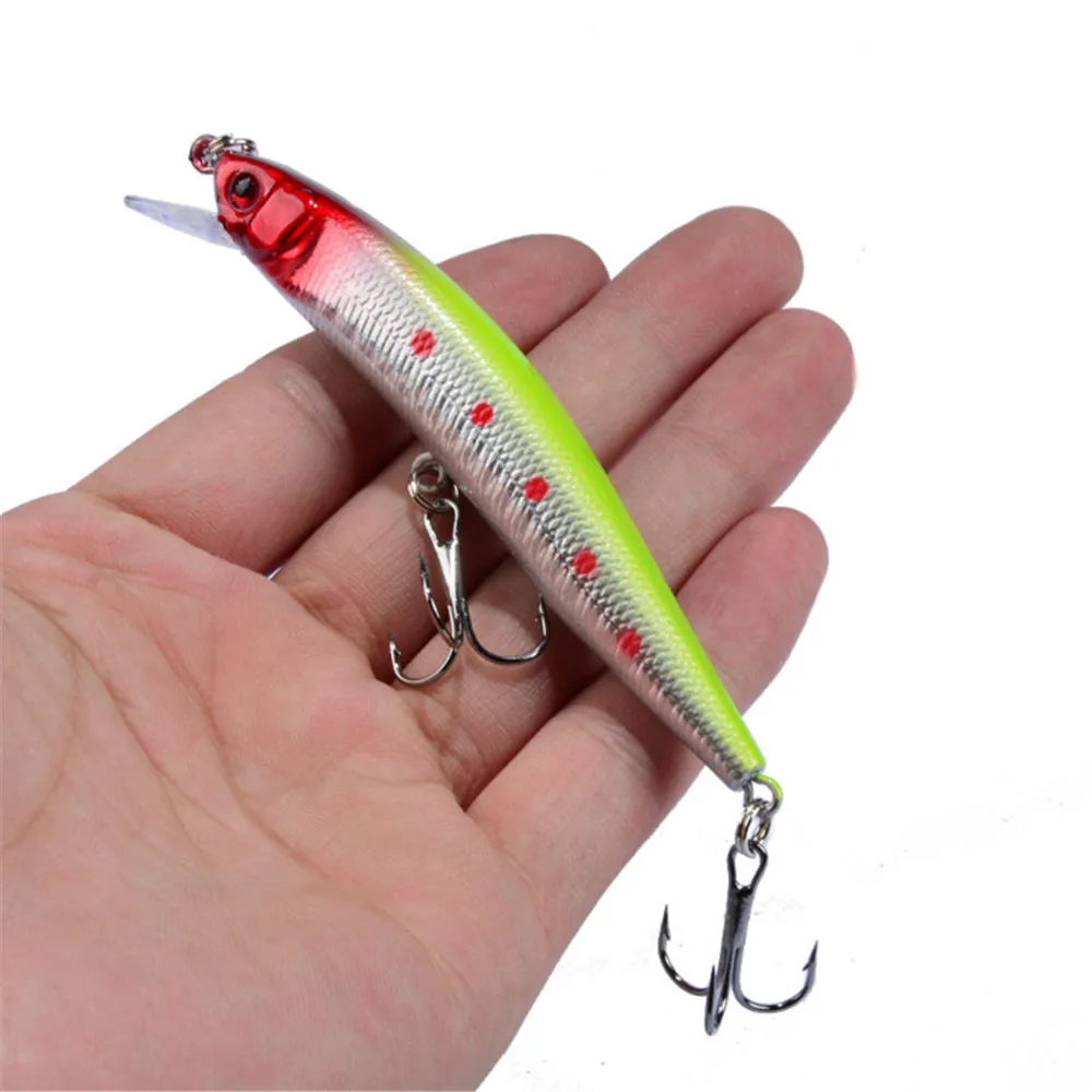 Señuelos de pesca de pececillos, 1 piezas, 8,2g, 10cm, Crankbait Peche Bass Trolling, cebo duro Artificial, Wobblers, aparejos de pesca de carpa - imagen 2