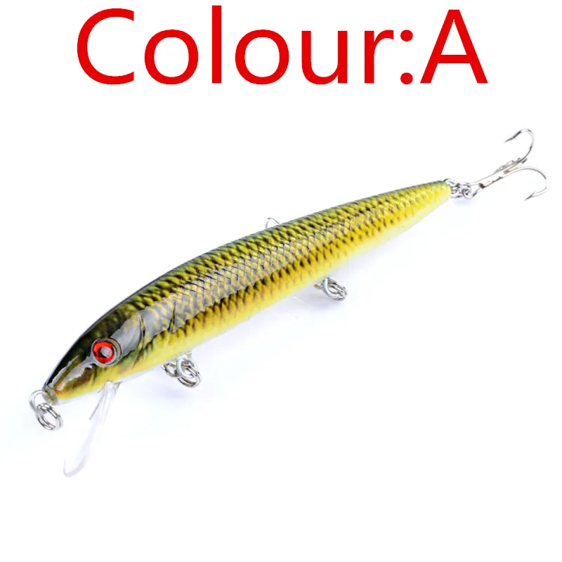 Señuelo de pesca de pececillos, 12cm, 13,7g, Wobblers duros pintados con láser, cebo Artificial, Crankbait, aparejos de pesca flotantes, WD-418, 1 ud. - imagen 3