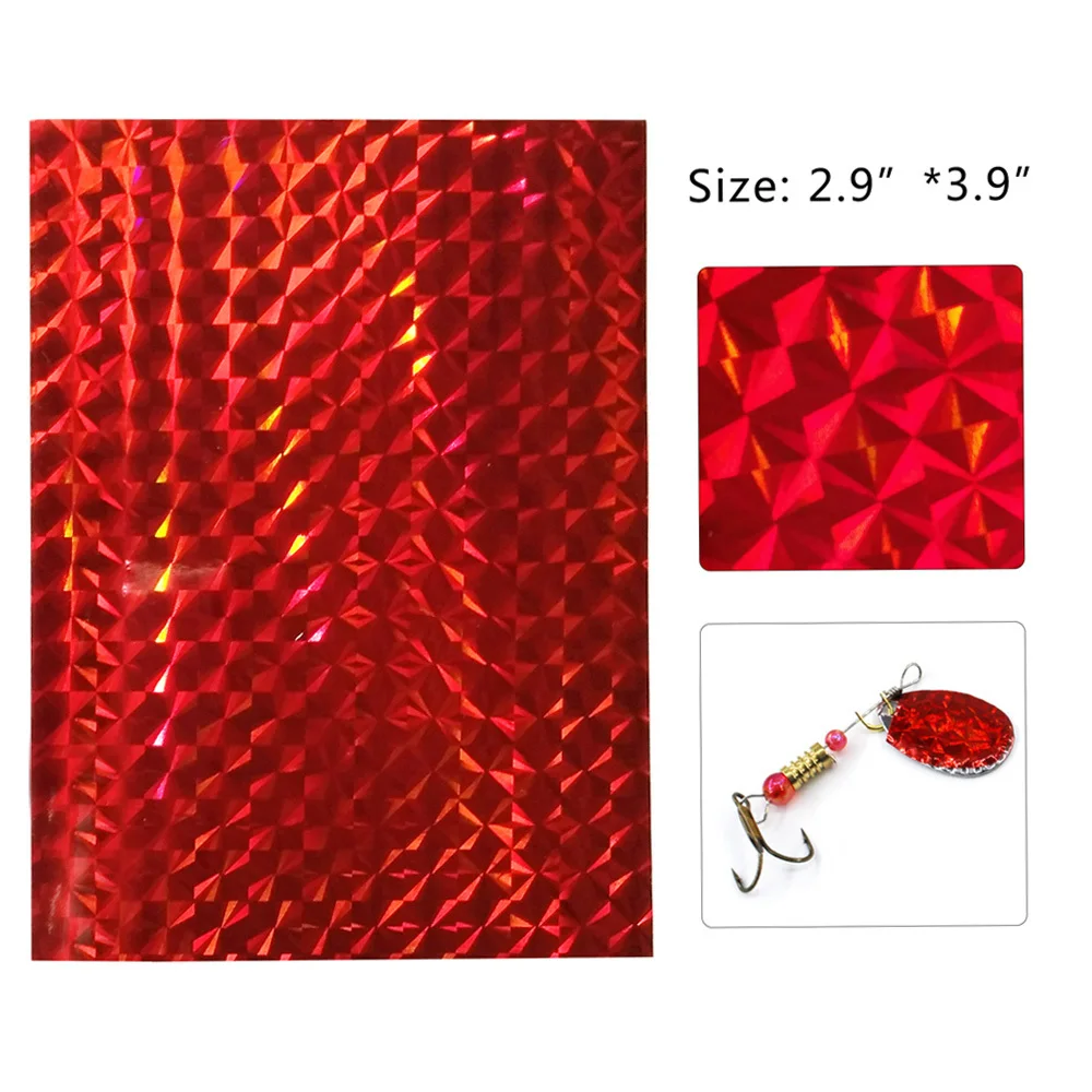 Señuelo de fácil captura para cebos duros de Metal, pegatinas 3D de colores, señuelo láser Artificial, 5 unids/lote - imagen 3