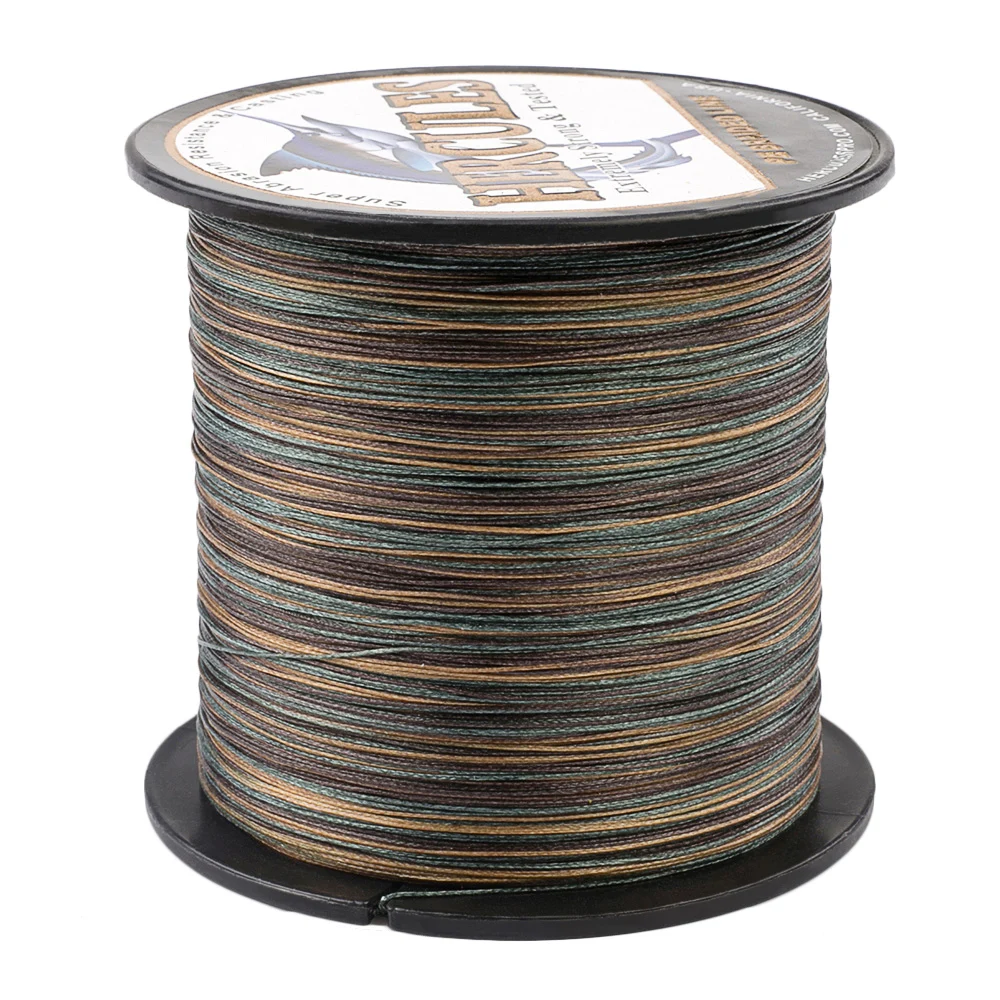 Hercules-sedal de Pesca de carpa, 8 hebras, PE trenzado, 100M, 300M, 500M, 1000M, 1500M, 2000M, pesca de camuflaje tejido de agua salada - imagen 3