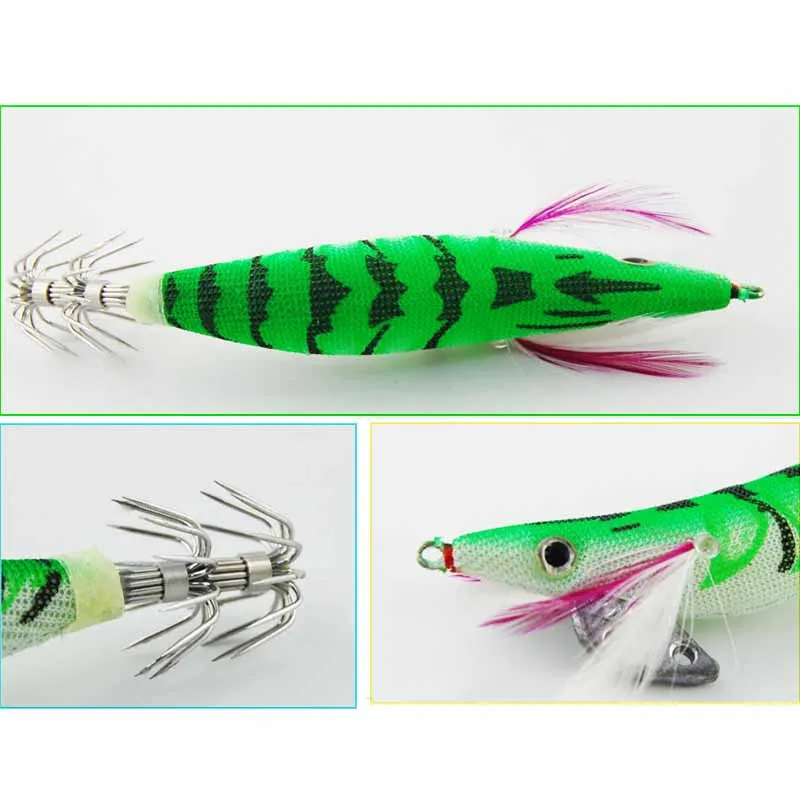 10 unids/lote 2.5 # 10 cm Pesca Artificial Squid Jig Pesca señuelo gancho gancho de pulpo calamar sepia duro señuelos de Pesca - imagen 4