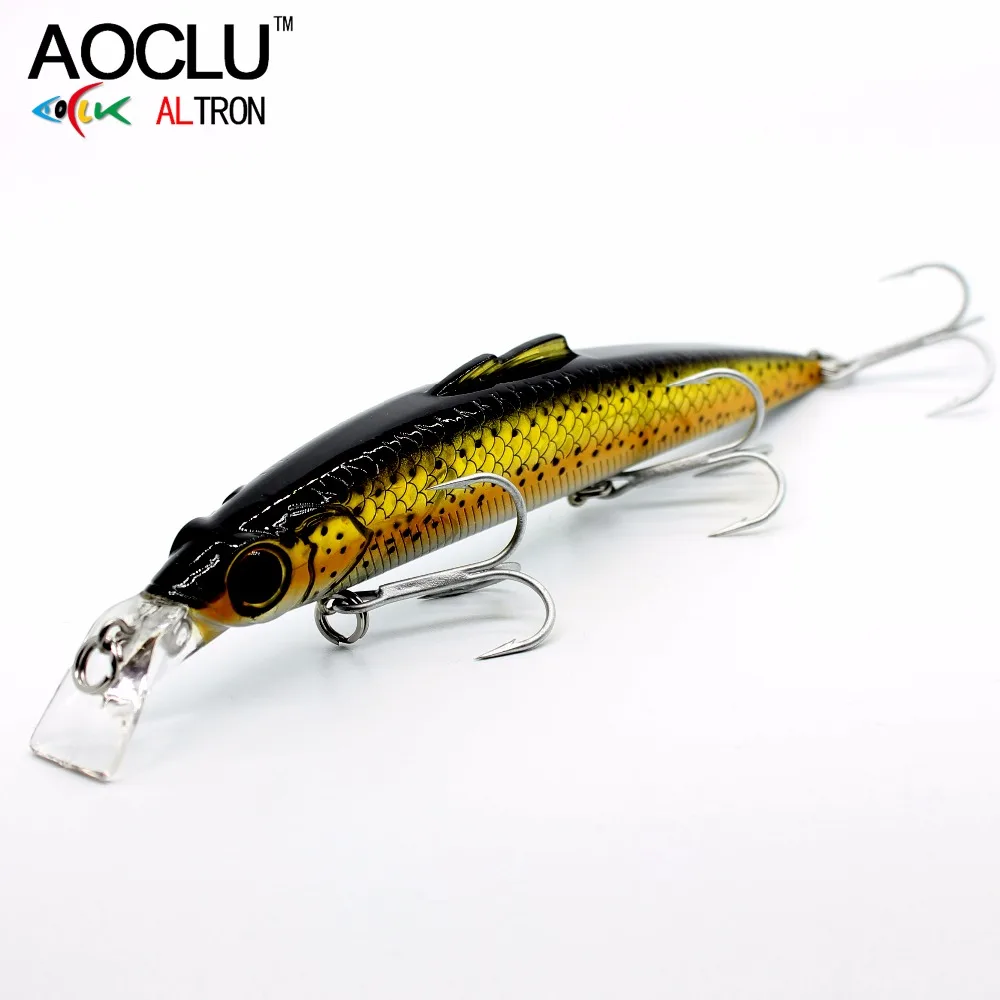 AOCLU-Señuelo de manivela Wobbler de pececillo de hundimiento duro, profundidad de natación de buceo de toda clase, luchador de caza mayor, pez asesino de lubina de atún, 150mm, 27,6G - imagen 5