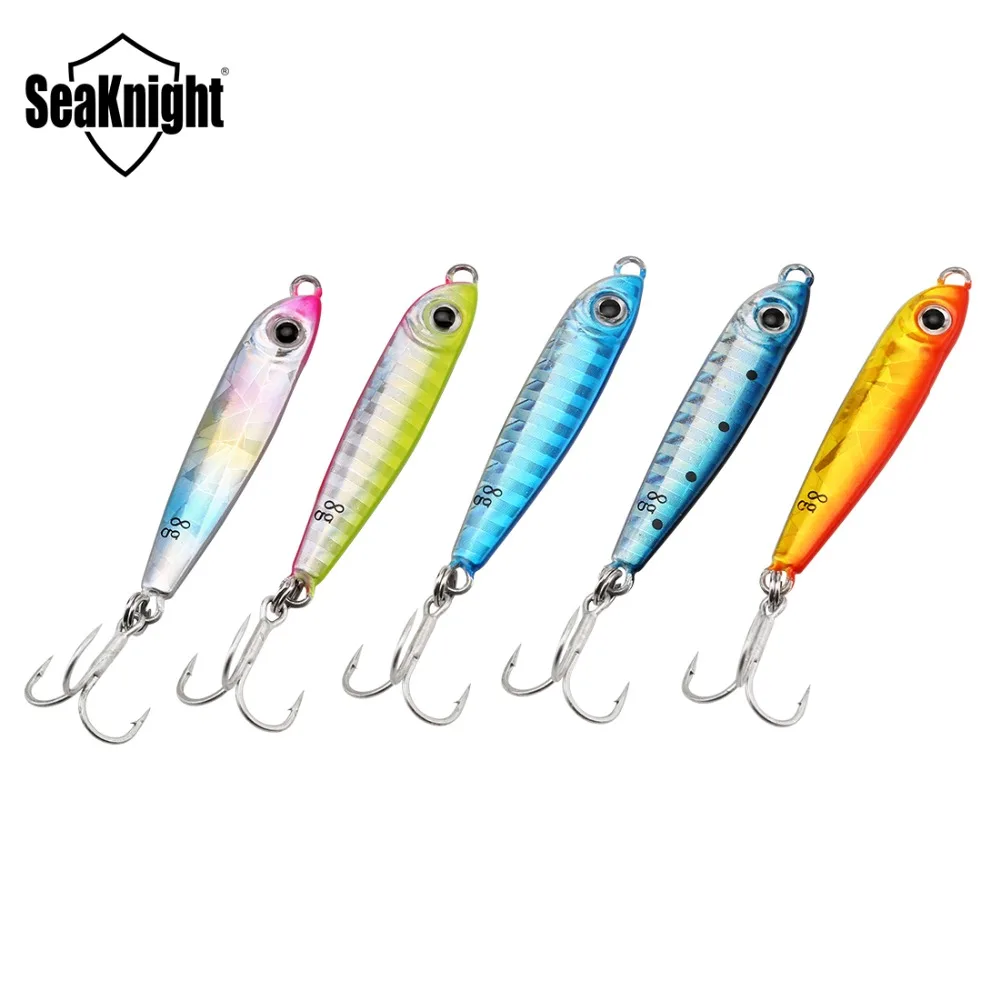 SeaKnight SK302 Jig 21g 28g 30g 40g 1PC cuchara señuelo de Pesca de Metal cebo Artificial 3D ojos océano señuelos Pesca aparejos de Pesca - imagen 3