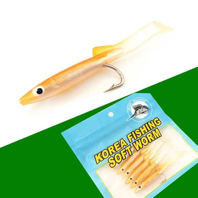SUNMILE-señuelo de Pesca de Anguila, cebos blandos artificiales, 2g, 80mm, 6 unidades - imagen 2
