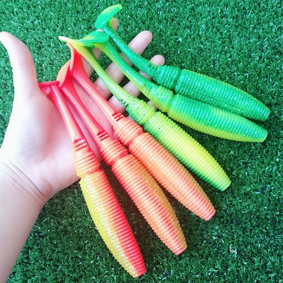 Noeby 6 piezas 17 cm/39g cebo de silicona señuelo de pesca cola en T gusano señuelos blandos cebos de lubina artificiales Swimbait equipo de pesca cebo de pesca - imagen 3