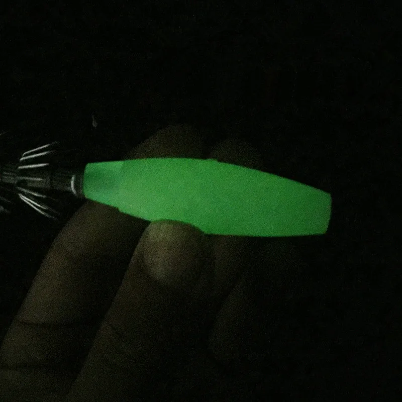 Anzuelo de calamar brillante, 10cm/14g, desparaguas de calamar de doble capa, anzuelos de tubo, Señuelos de pesca nocturnos artificiales, lote de 2 piezas - imagen 4