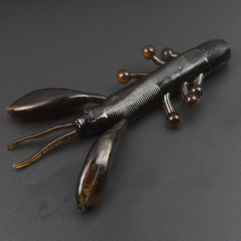 Señuelo de pesca artfiicial langosta cebo blando 8 cm/5,3g PVC vivo simulación vívida camarones lote 4 piezas venta - imagen 5