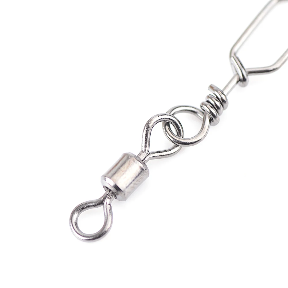 NGB 8-10 Uds giratorio con conector de anzuelo de pesca a presión Terminal aparejos de pesca 1/0 #   2 #   4 #   6 #   8 #   10 #   12 # - imagen 5