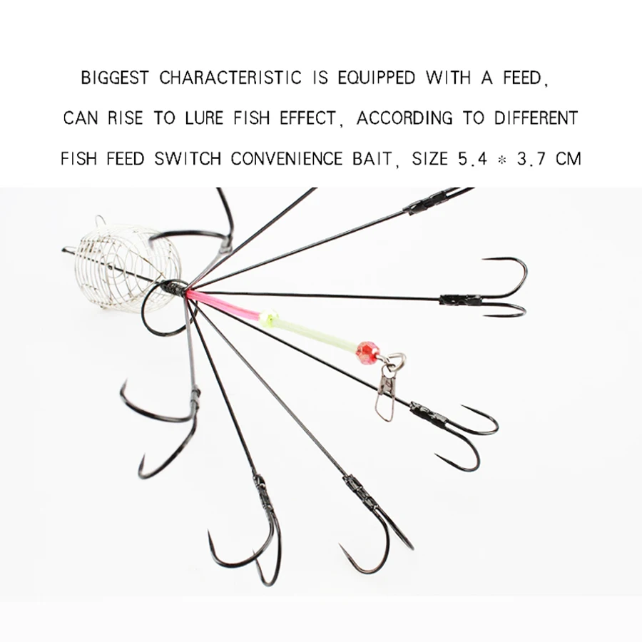 Anzuelo de pulpo para pesca en el mar, anzuelo grande y práctico de 26cm, con jaula de cebo especial para señuelos blandos, accesorios de aparejos - imagen 5