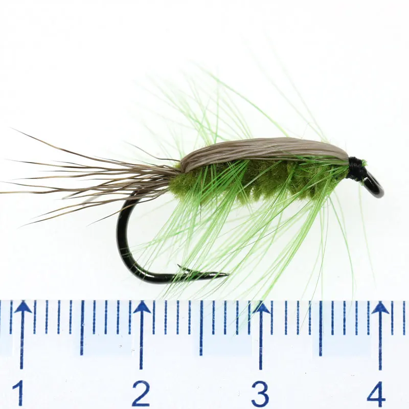 ICERIO-cebo para pesca con mosca, cebo de gusano marrón Caddis Nymph, Mosca, pelo de ciervo, escarabajo, trucha, 8 Uds., #6 - imagen 2