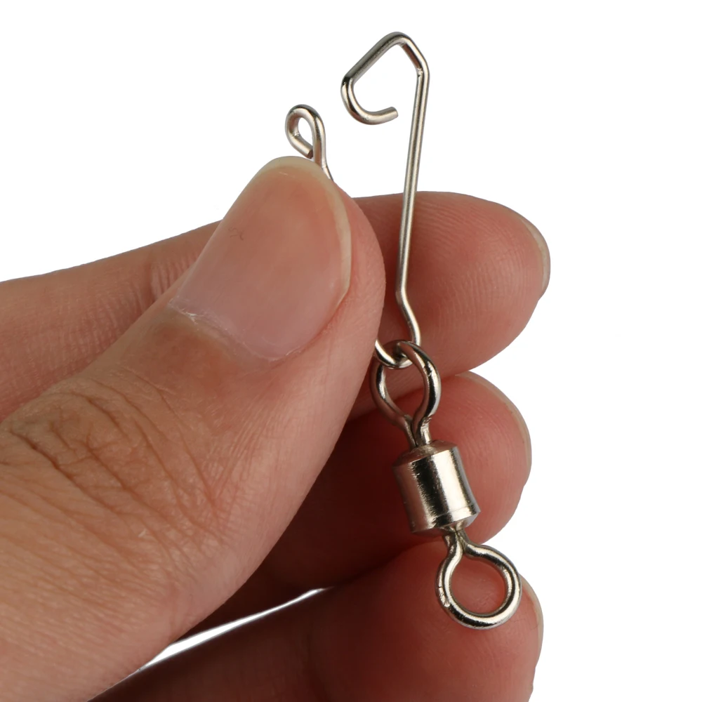 Goture-Lote de 200 unidades de anzuelos giratorios de pesca, gancho giratorio con enganche, Conector de señuelo a presión para pesca - imagen 5