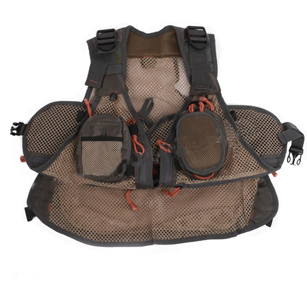 Avientik-Chaleco de pesca con mosca, tela de malla de calidad súper ligera, tamaño General, multifunción, bolsillo Mutil, ropa para vadear al aire libre