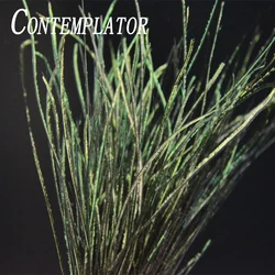 Señuelos artificiales de pavo real para ninfas, plumas de atado de moscas, señuelo húmedo, verde oliva, alambre de pavo real, doblaje, 1 bolsa, 10-18cm