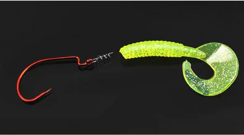 Pasadores de centrado de gancho de Pesca, aguja de pestillo fijo, bloqueo de manivela giratoria de resorte para señuelo suave, pasador de pestillo, accesorios de Pesca, 20 piezas - imagen 5