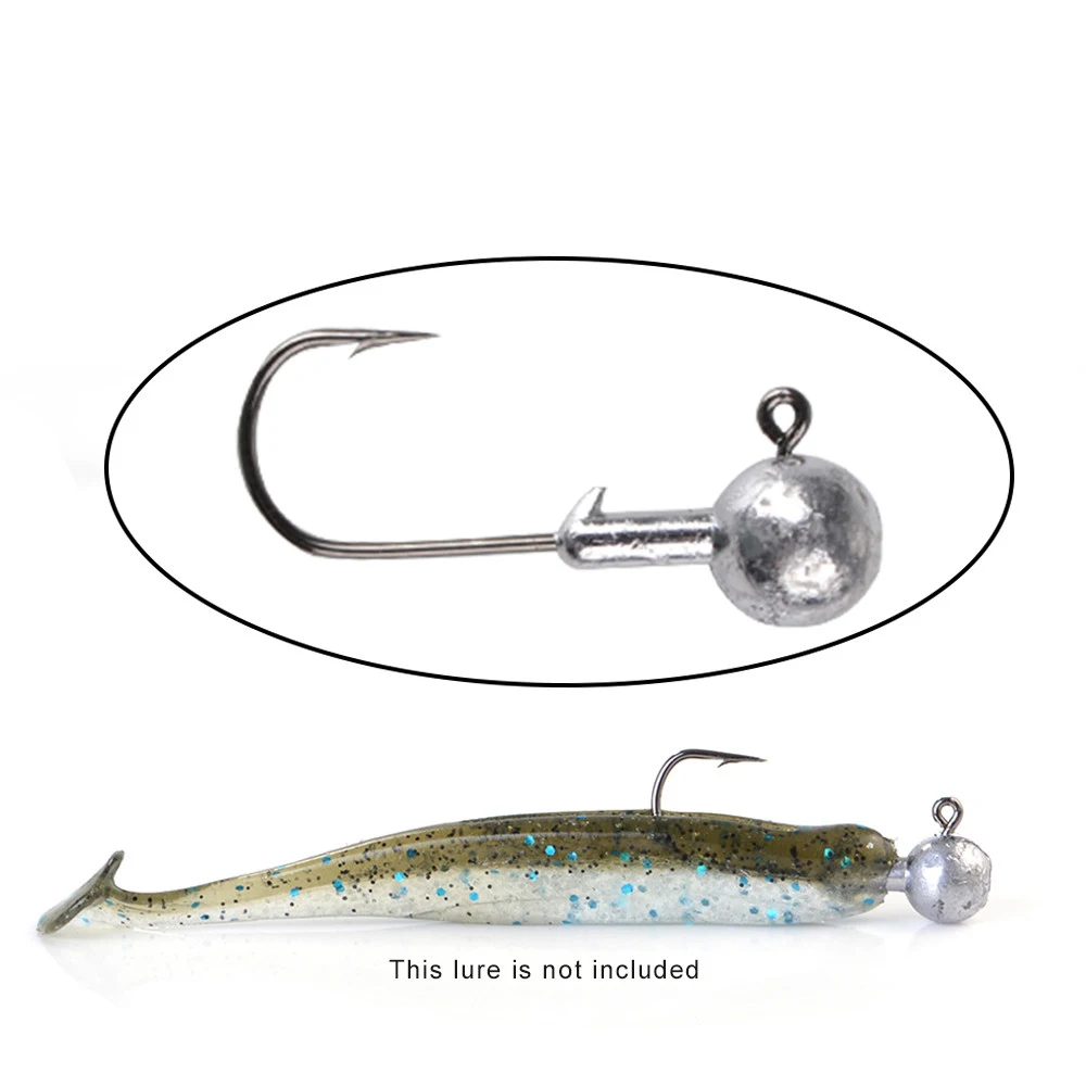 FTK 5-10 Uds anzuelo de pesca con cabeza de anzuelo 1g-20g anzuelos para señuelo de pesca suave anzuelos de acero al carbono - imagen 5
