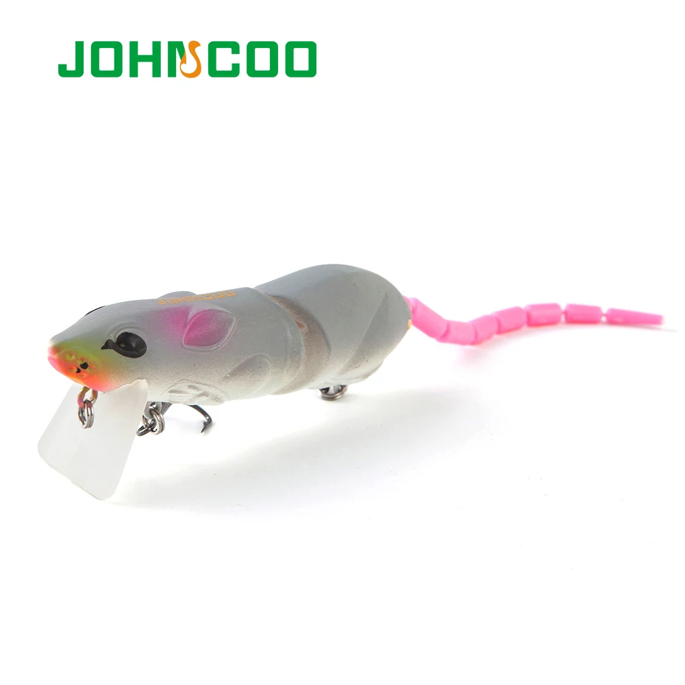 JOHNCOO-señuelo de pesca Artificial de plástico, 2 segmentos, 80mm, 15,5g, Wobblers, Crankbait, Lucio, biónica, ratón - imagen 5