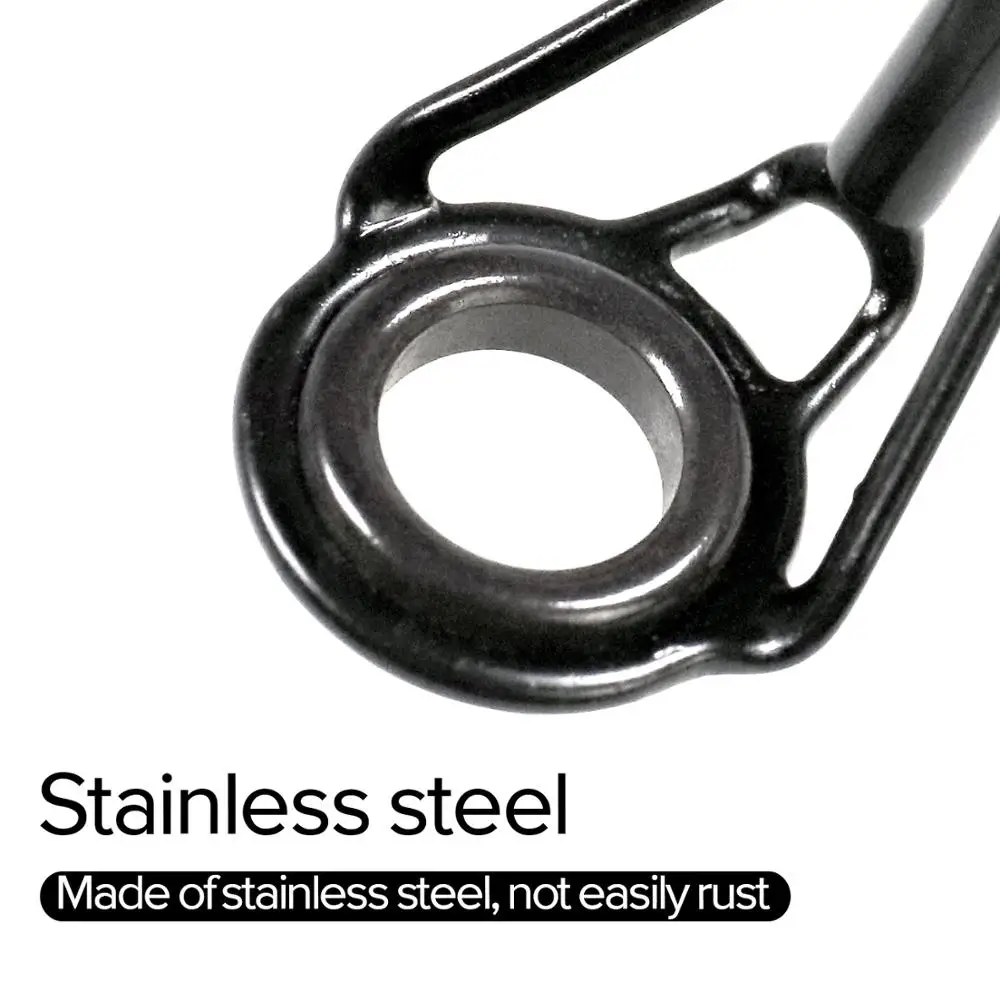 THKFISH 80 Uds puntas de caña de pescar Kit de reparación 1,8mm-2,6mm cañas de pescar de acero inoxidable guías puntas juego de reemplazo superior - imagen 3