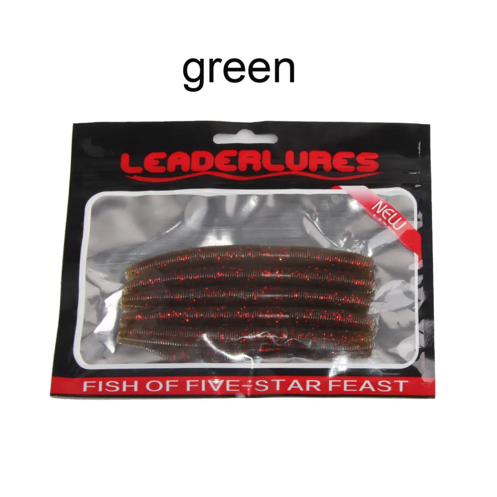 EASY CATCH-cebos artificiales para pesca, cebos blandos para gusanos de tierra de gran tamaño, 10cm, 14cm, 5 unids/bolsa - imagen 3