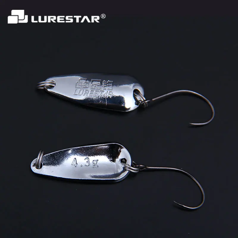 4,3g 2 unids/lote cuchara cebo duro Spinner de vapor señuelo de pesca de trucha cebo de pesca coreano gancho único - imagen 3