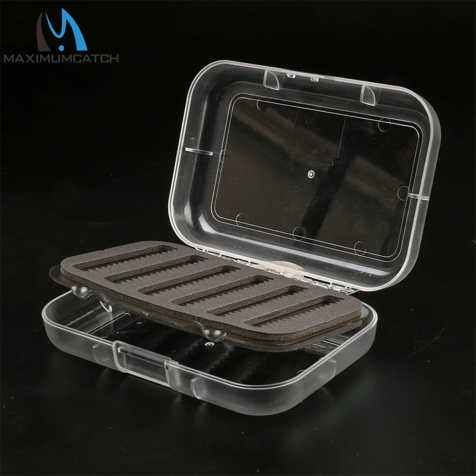 Caja para moscas CBT Maximumcatch - Espuma delgada transparente de 125x88x32 mm con hoja oscilante - imagen 4