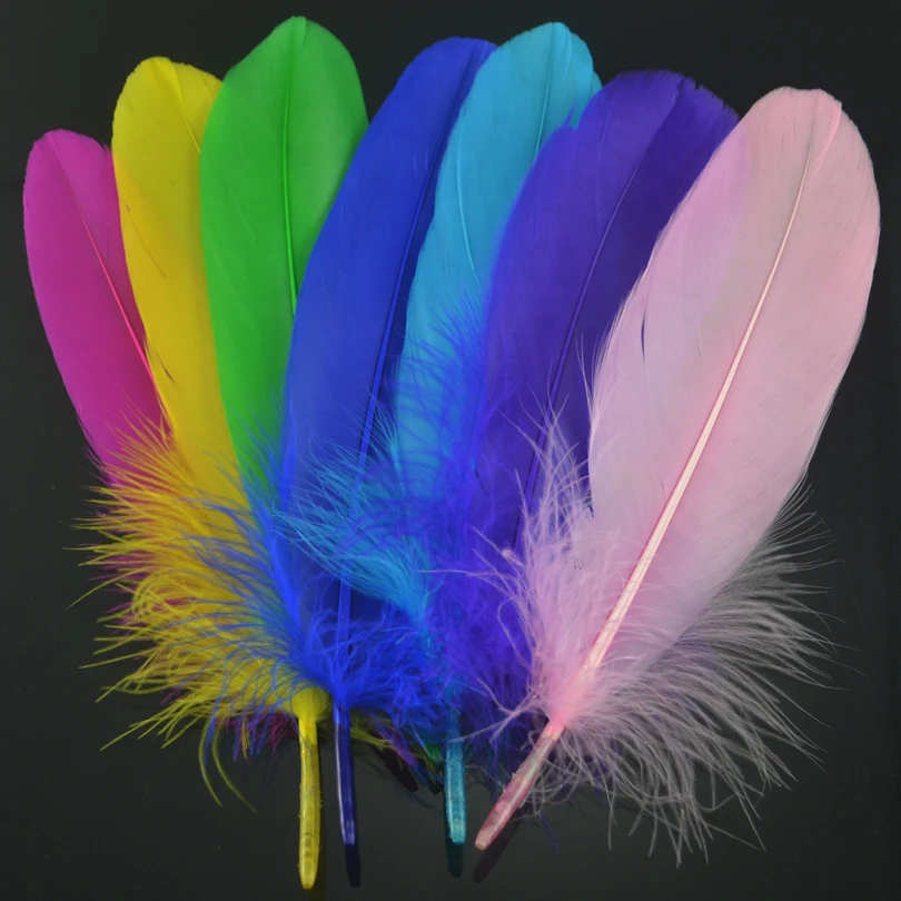 MNFT 20 unids/lote de plumas de ganso de colores mezclados, Material de atado de moscas de pesca, cola de alas de mosca, Material de atado de moscas húmedas y secas - imagen 3