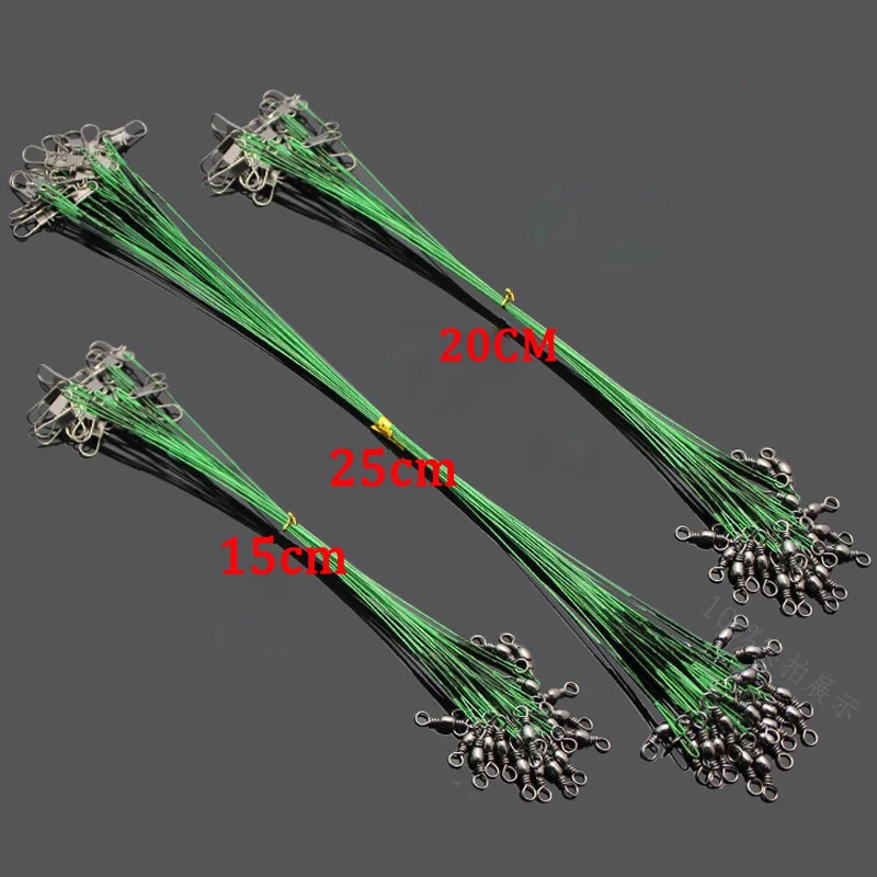 Señuelo de pesca giratorio de acero inoxidable, cable de guía, 2 colores, 10 unidades - imagen 3