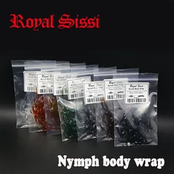 7 colores/set body wrap 1/8 ''elastic & flex scud back/material sintético para atar moscas stonefly & dragonfly Ninfa piel fina
