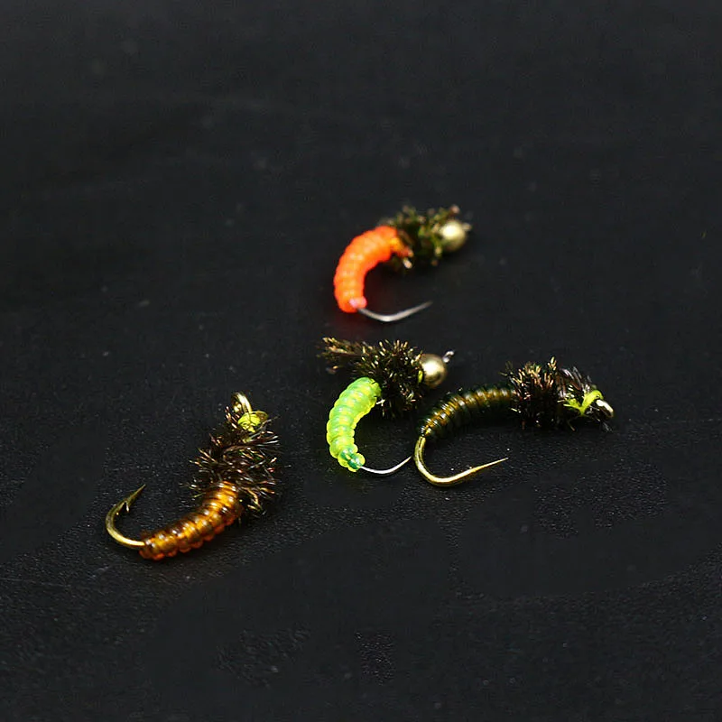 Canalé elástico de hielo para atar moscas, Material de encaje redondo transparente, larvas, ninfa, línea de atado de moscas, cuerpo segmentado, 8 colores por juego - imagen 3