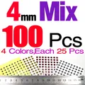 4mm Mixed 100pcs