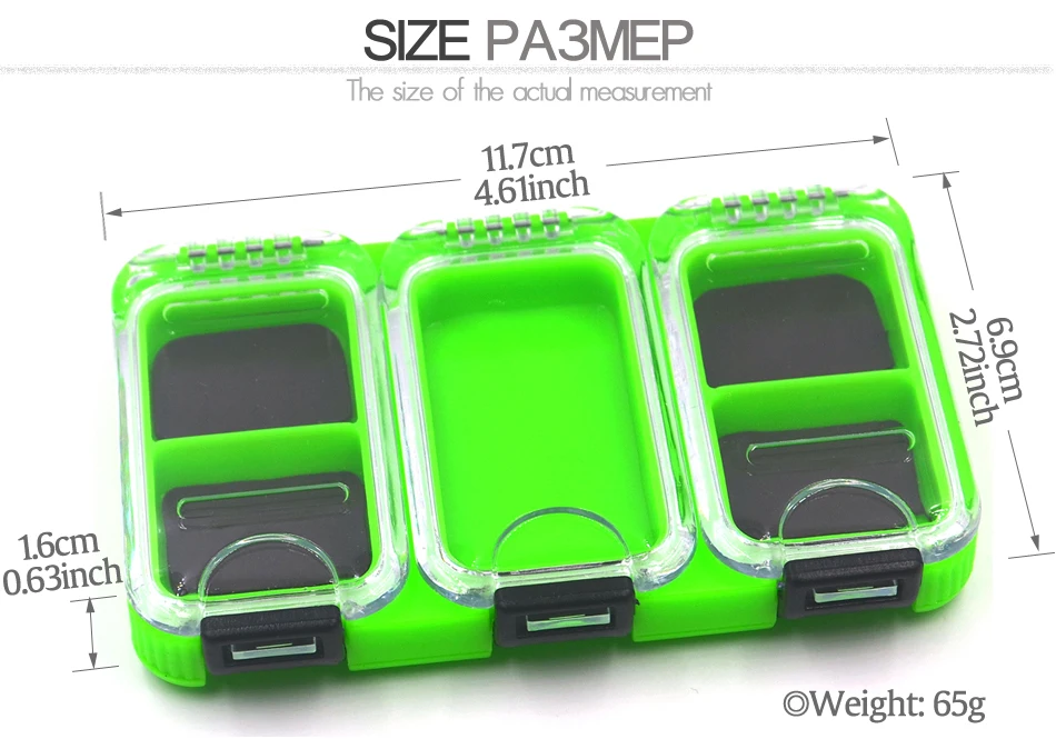 MNFT-caja de aparejos de pesca de 130g ABS, caja de anzuelos, cebo, etc., accesorios de pesca de carpa, herramientas, Caja impermeable con imán, Combo 2 en 1 - imagen 3