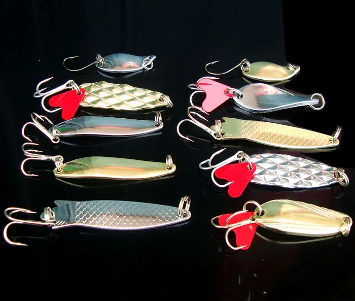 Kit de señuelo cuchara de pesca, cebo duro de agua dulce y salada, señuelos artificiales, atracción Natural, cucharas para lubina, lote de 10 piezas en oferta - imagen 4