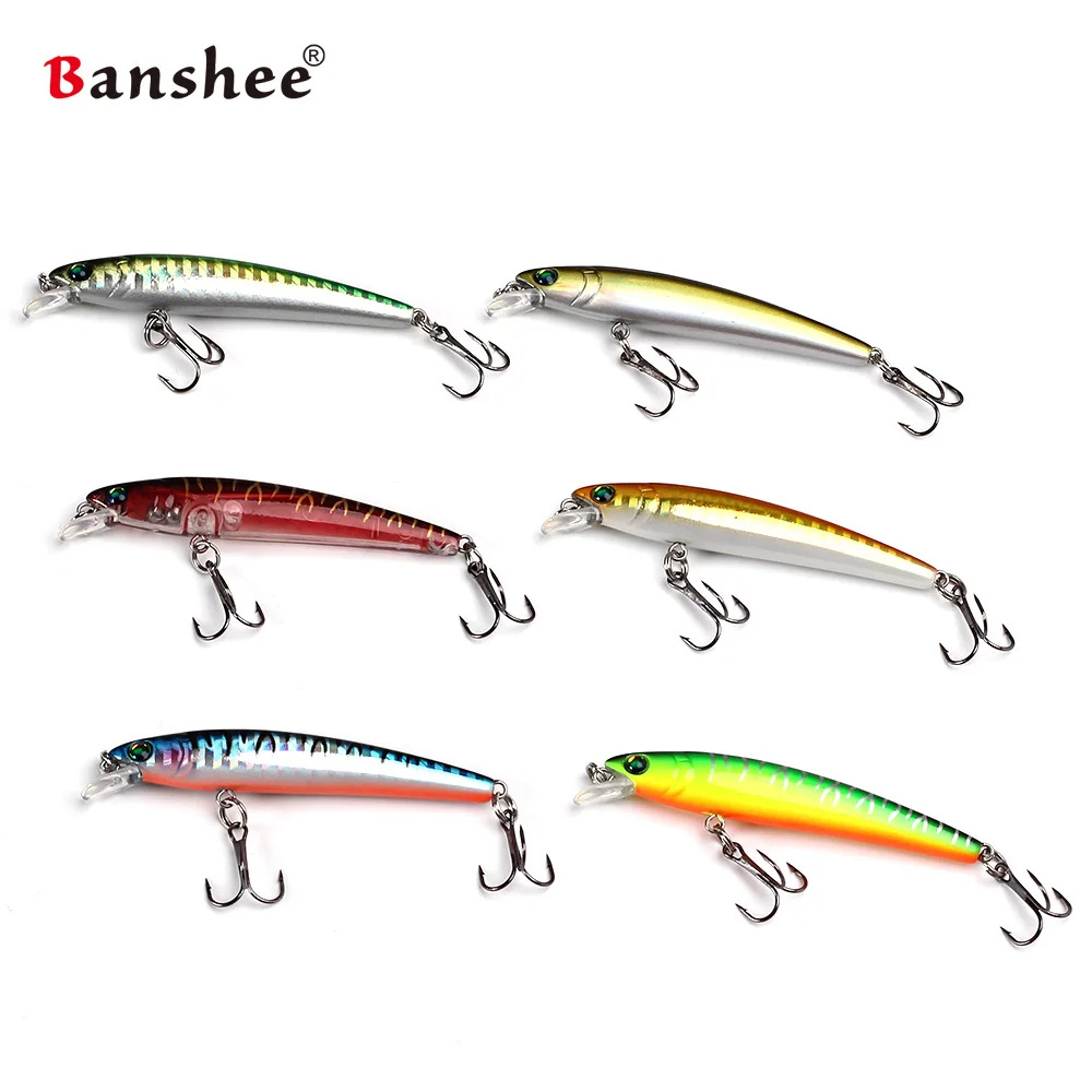Señuelo de pesca de hundimiento lento, cebo Artificial duro, sonido Wobbler GO-011, Jerkbait Minnow, 70mm, 4,5g, 6 unids/lote