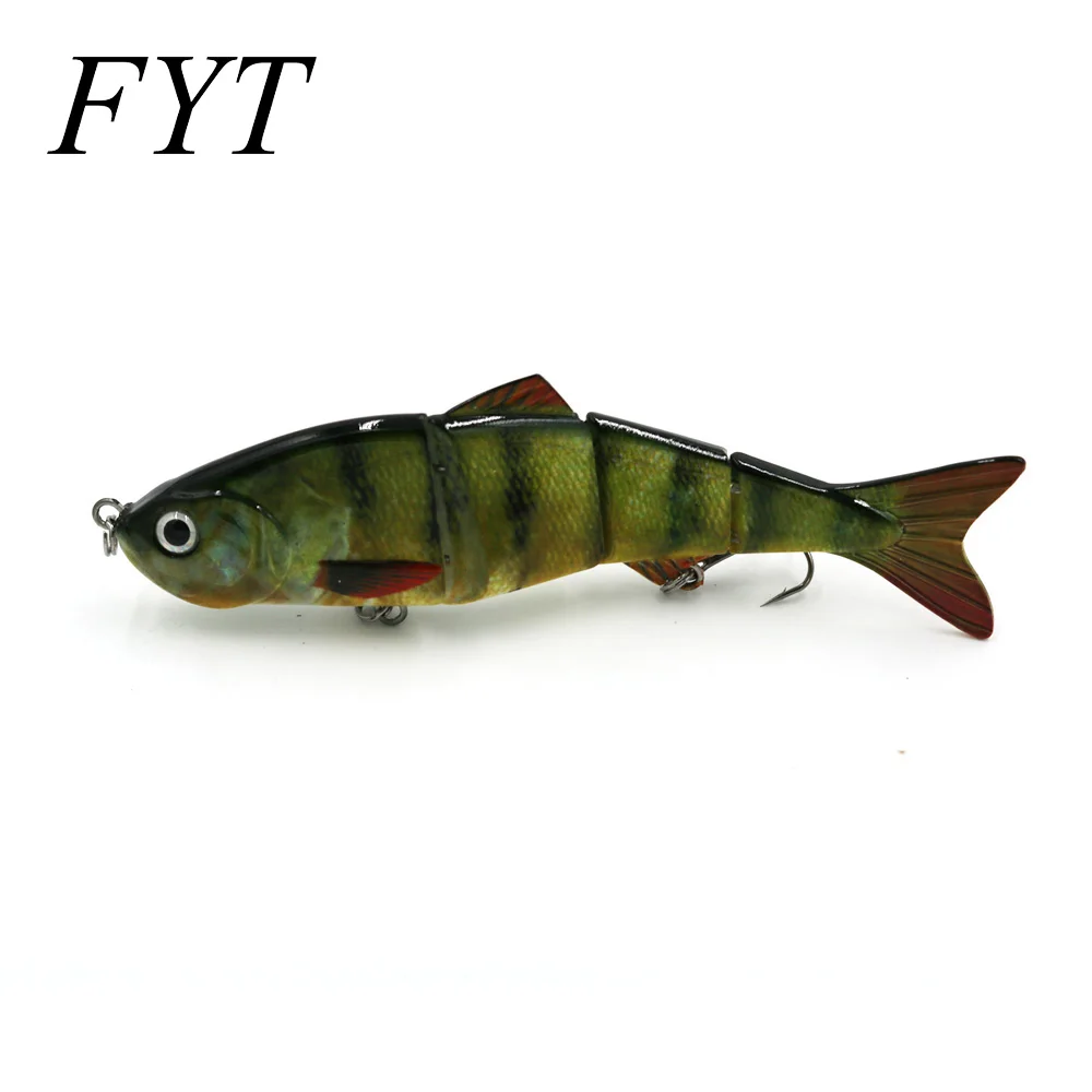 Wobblers-señuelo de pesca realista, 12cm, 19g, 4 segmentos, Swimbait, Crankbait, cebo duro lento con 6 ganchos artificiales - imagen 5