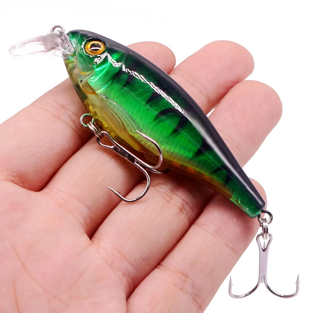 Señuelo de Pesca de pececillos, anzuelos triples de 8,5 cm, 12,9g, Swimbait Crankbait, cebo duro Artificial, aparejos de Pesca de plástico, 1 unidad - imagen 5