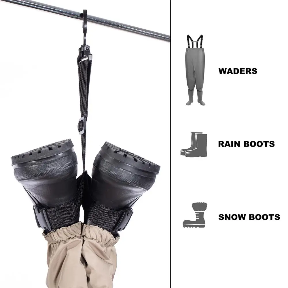 Bassdash Fishing Wader Boot Hanger Correa ajustable para almacenamiento y secado - imagen 2