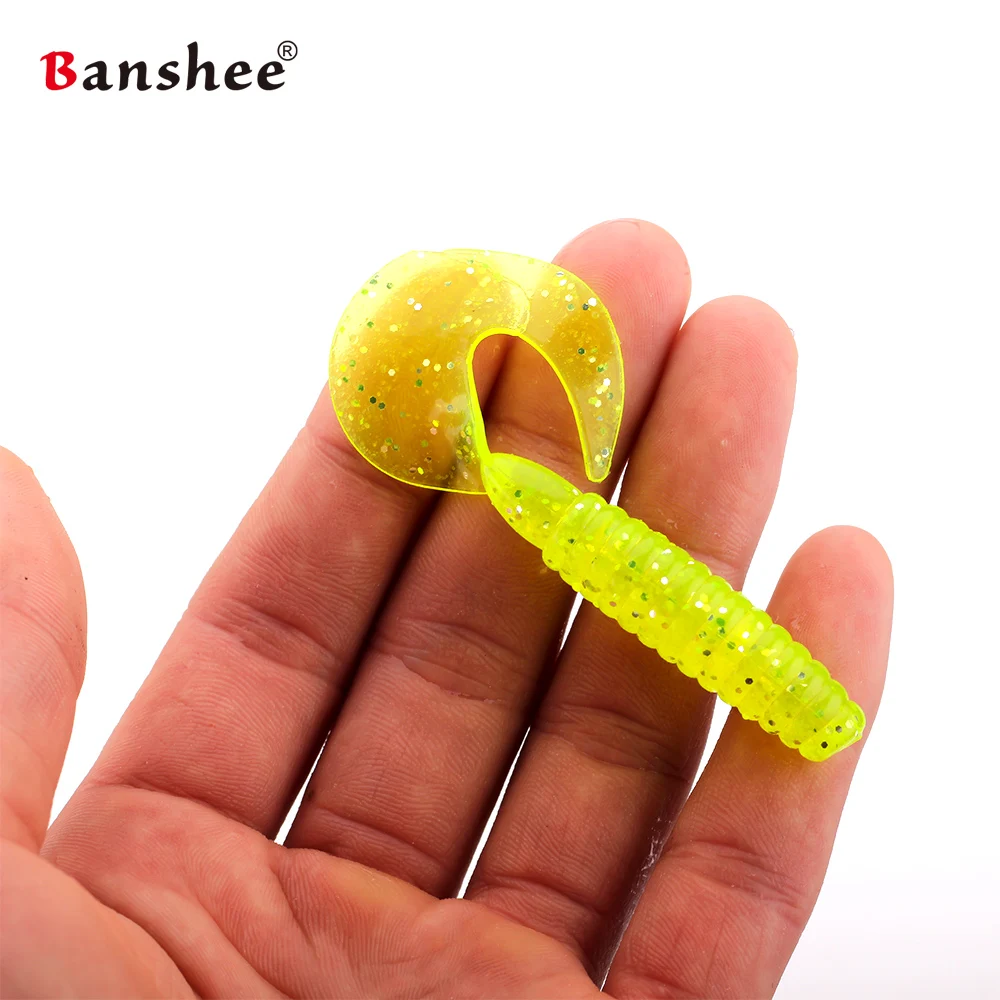 Cebo artificial suave KAL70, cebo wobbler de boca pequeña, señuelo de pesca de lubina, aparejos Grub de pvc para gusano, cabeza de plantilla, 6 colores, 70mm/4,5g, 10 unids/lote - imagen 5